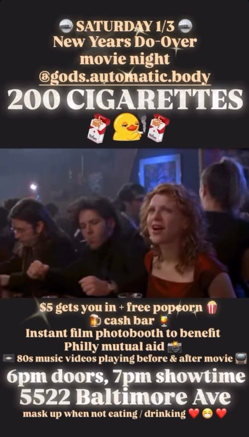 200 Cigarettes Movie Night!