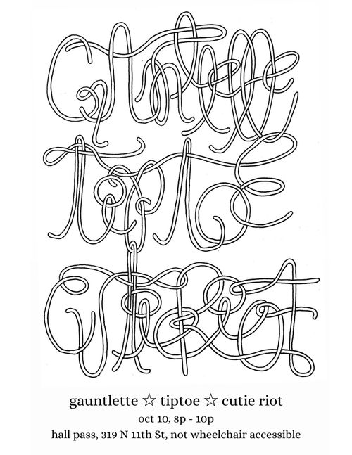gauntlette, tiptoe, cutie riot