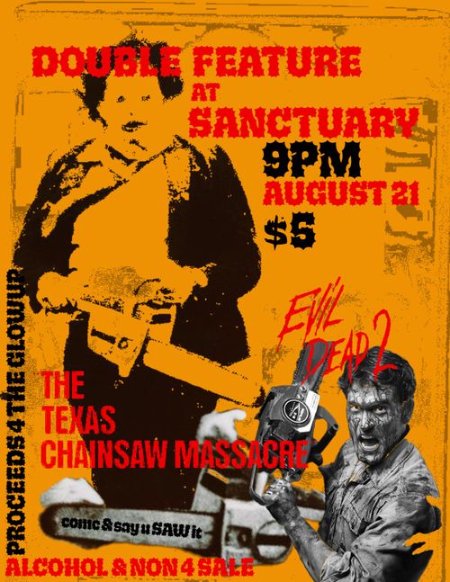 Screenings at Sanctuary: Evil Dead 2 & Texas Chainsaw Massacre