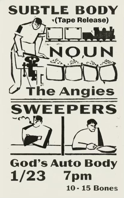 Subtle body , noun , the Angie’s , sweepers 