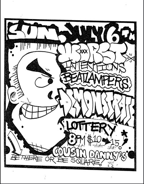 WORST INTENTIONS, BEATLAMPERS, DEMONSTRATE, LOTTERY 