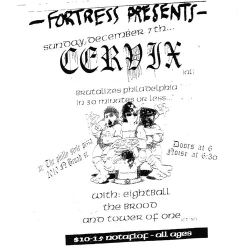 Cervix, The Brood, Eightball, and Tower of One