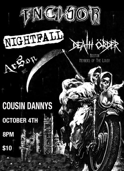 INCISOR, NIGHTFALL, DEATH ORDER (Boston), ARSON (NYC)